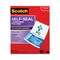 Scotch 9 in. x 11.5 in. 9.5 mil. Self-Sealing Laminating Pouches - Gloss Clear (25/Pack)